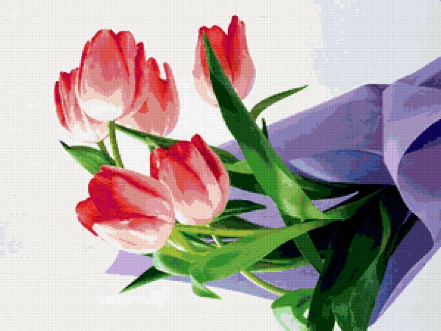 тюльпаны - букет, тюльпаны, цветы - предпросмотр