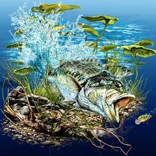 Схема вышивки «Рыба»