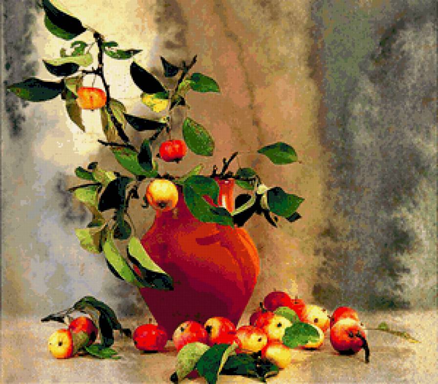 №335240 - натюрморт, фрукты, яблоки - предпросмотр