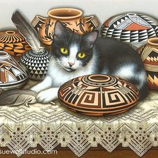 натюрморт с котом