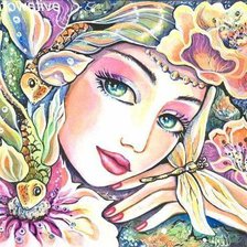 Схема вышивки «восточная девушка»