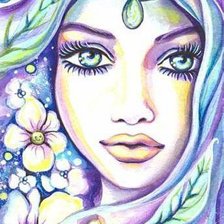 Схема вышивки «восточная девушка»