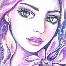 Схема вышивки «восточная девушка»