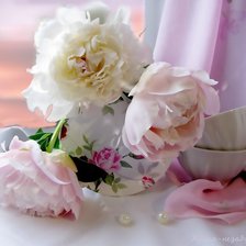 Схема вышивки «пионы»