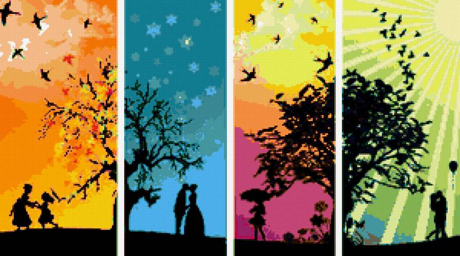 времена года - 4 сезона - предпросмотр