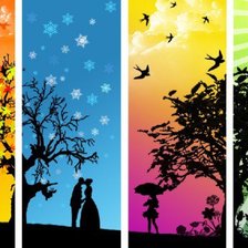 Схема вышивки «времена года»