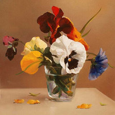 Схема вышивки «анютины глазки»