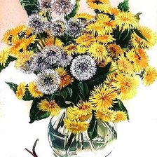 Схема вышивки «Одуванчики»