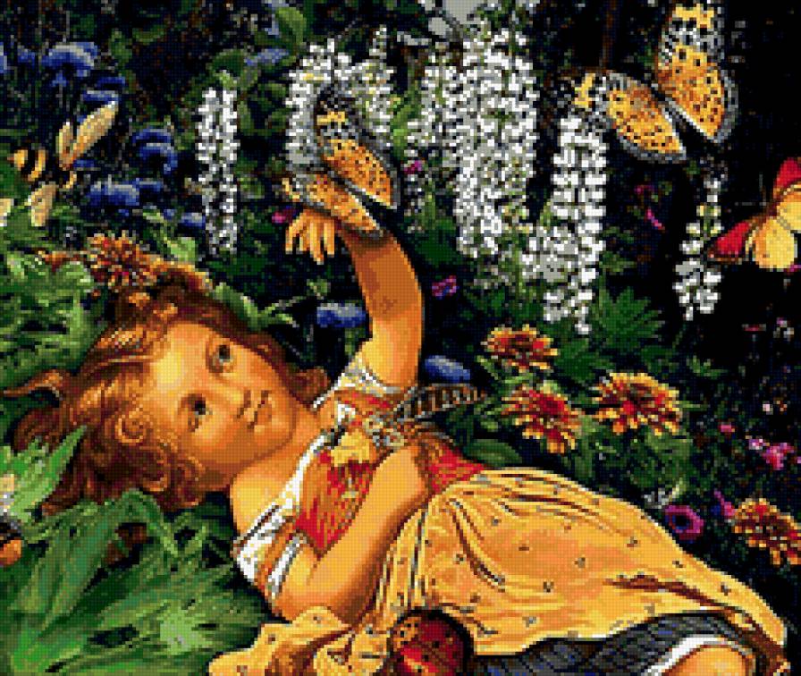 Жаркий полдень - цветы., винтаж - предпросмотр