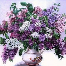 Схема вышивки «Сирень»