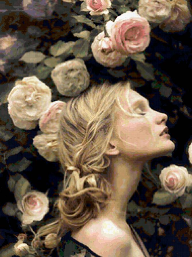 Вдыхая Розы аромат.... - красота, девушки - предпросмотр