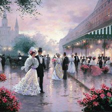 Схема вышивки «У Парижского кафе.»