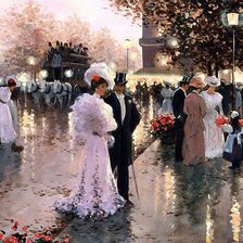 Схема вышивки «Паржский вечер.»