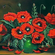 Схема вышивки «Букет маков»