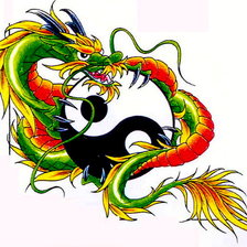 Схема вышивки «дракон инь и янь»