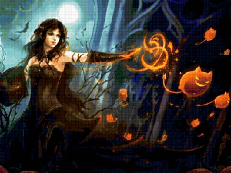 №336338 - девушка, женская красота, магия, фэнтези - предпросмотр