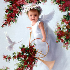 Схема вышивки «ангел»