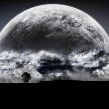 Схема вышивки «луна»