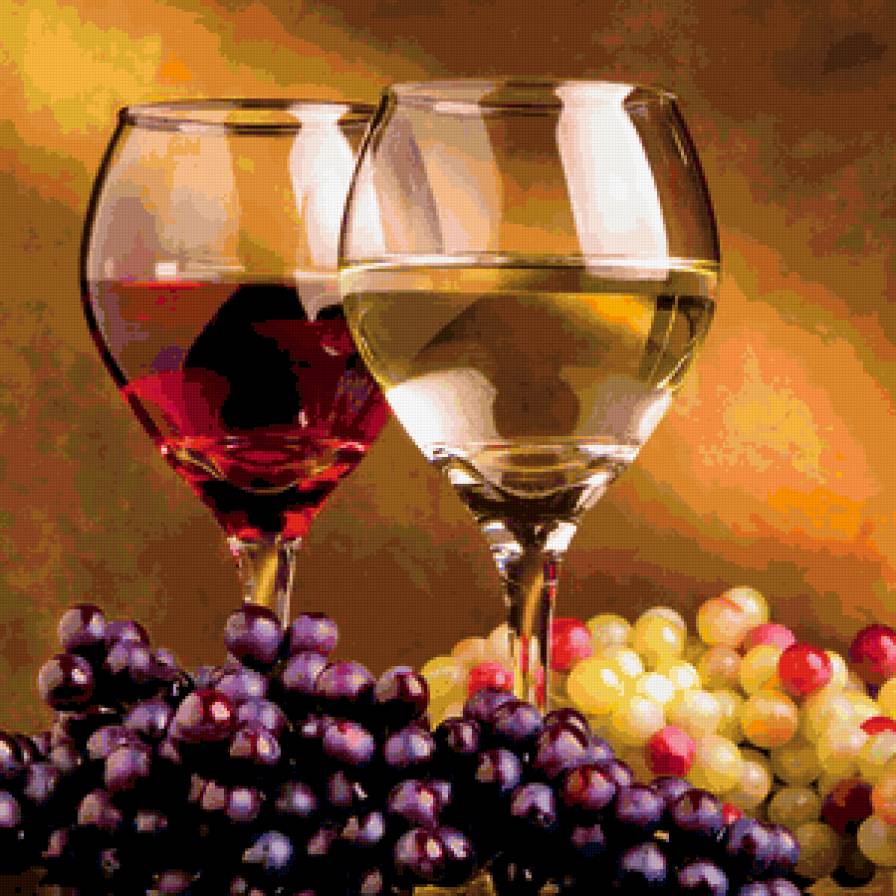 Бокалы - вино, бокал, картина - предпросмотр