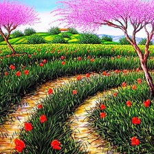 Схема вышивки «Пейзаж»