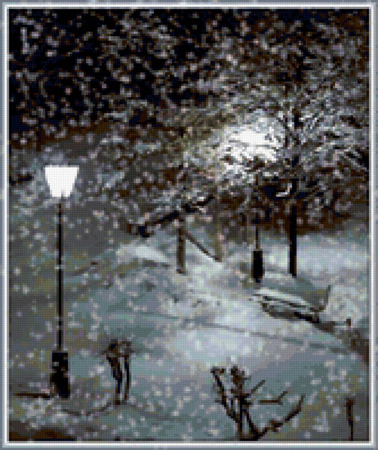 Зимняя аллея - предпросмотр