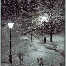 Схема вышивки «Зимняя аллея»