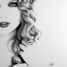 Схема вышивки «Девушка»