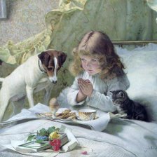 Схема вышивки «молитва перед едой»