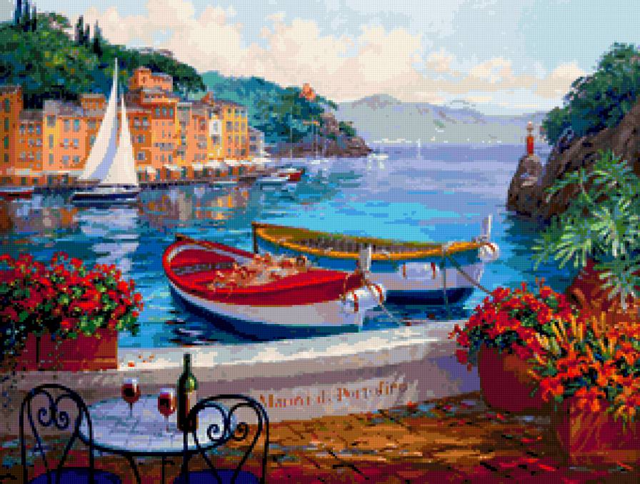 Италия Портофино - картина - предпросмотр
