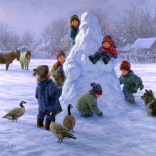 Схема вышивки «зима»