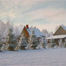 Схема вышивки «зима»