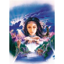 Схема вышивки «Фантазия с индеанкой»