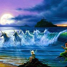 Схема вышивки «Фантазия с единорогами»