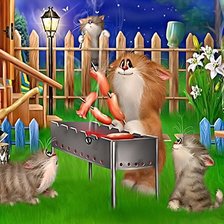 Схема вышивки «Барбекю»