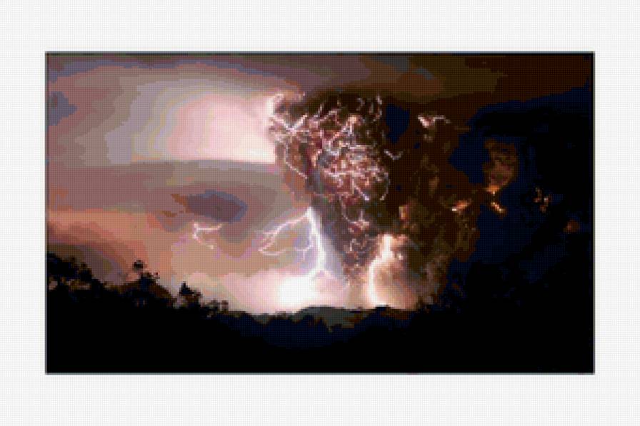 №337422 - взрыв, вулкан, извержение, молнии - предпросмотр