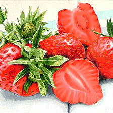 Схема вышивки «клубника»