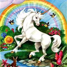 Схема вышивки «единорог»