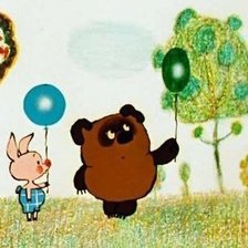 Схема вышивки «Винни-пух и пятачок»