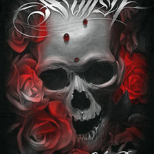 Схема вышивки «Череп с розами»