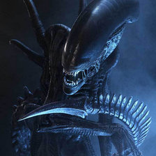 Схема вышивки «Чужой из фильма»