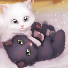 Схема вышивки «Котята»