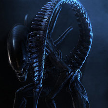 Схема вышивки «Чужой из фильма»