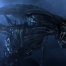 Схема вышивки «Чужой из фильма королева»