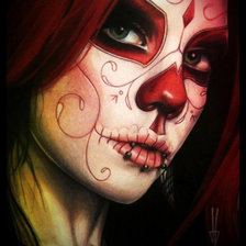 Схема вышивки «Девушка в маске»