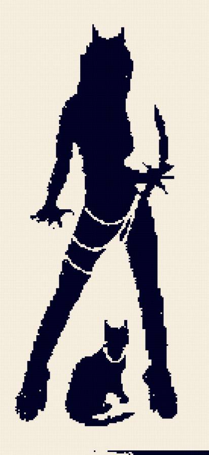 Девушка кошка - девушка, фантазия, черное, кошка - предпросмотр