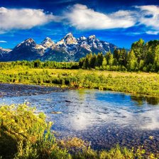 Схема вышивки «весенний пейзаж»