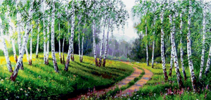 Березовая роща - пейзаж, березки, роща - предпросмотр