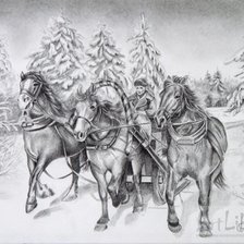 Схема вышивки «зима»