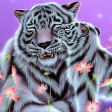 Схема вышивки «Мама и малыш»