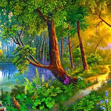 Схема вышивки «Волшебный лес»